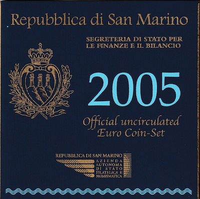 Σαν Μαρίνο Official Euro Coins Set 2005 με Ασημένιο 5 εuro