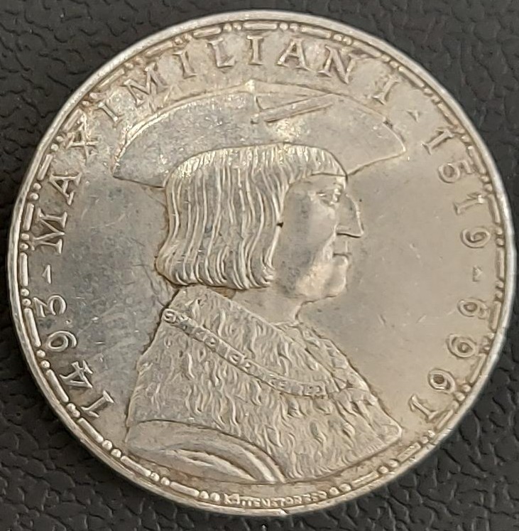 Austria 50 Schilling 1969 Maximilian I Ασημενιο