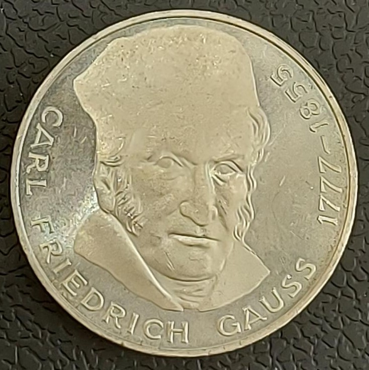 Germany 5 Mark 1977 Carl Friedrich Gauss Ασημενιο