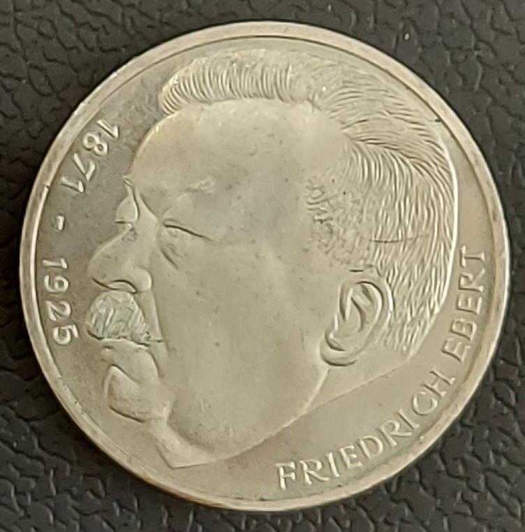 Germany 5 Mark 1975 Friedrich Ebert Ασημενιο