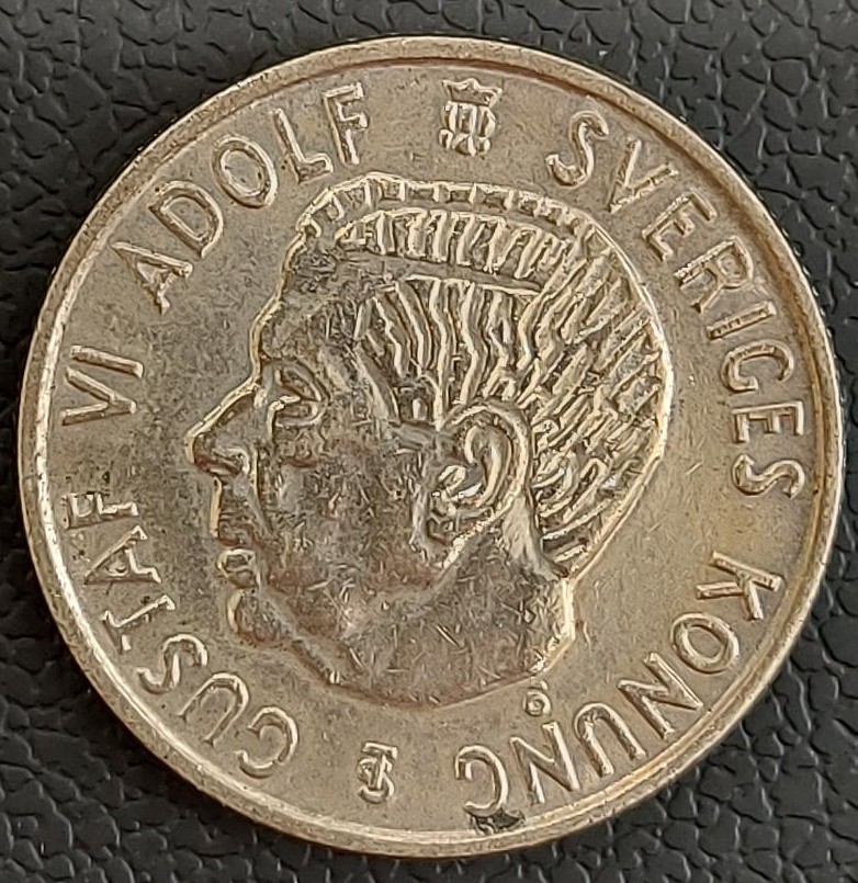 Sweden 2 Kronor Gustaf VI Adolf 1952 Ασημενιο