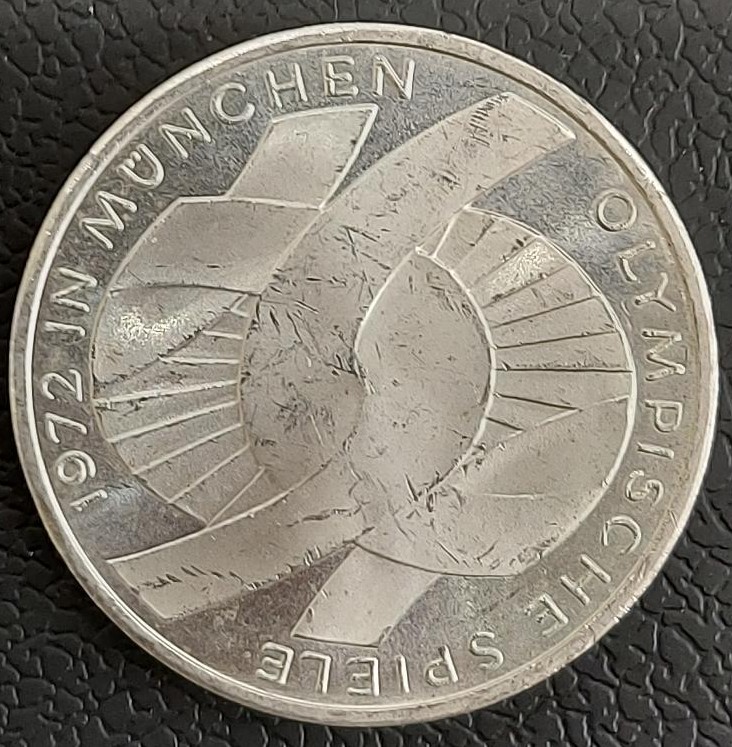 Germany 10 Mark 1972 Olympic Games in Munich Ασημενιο