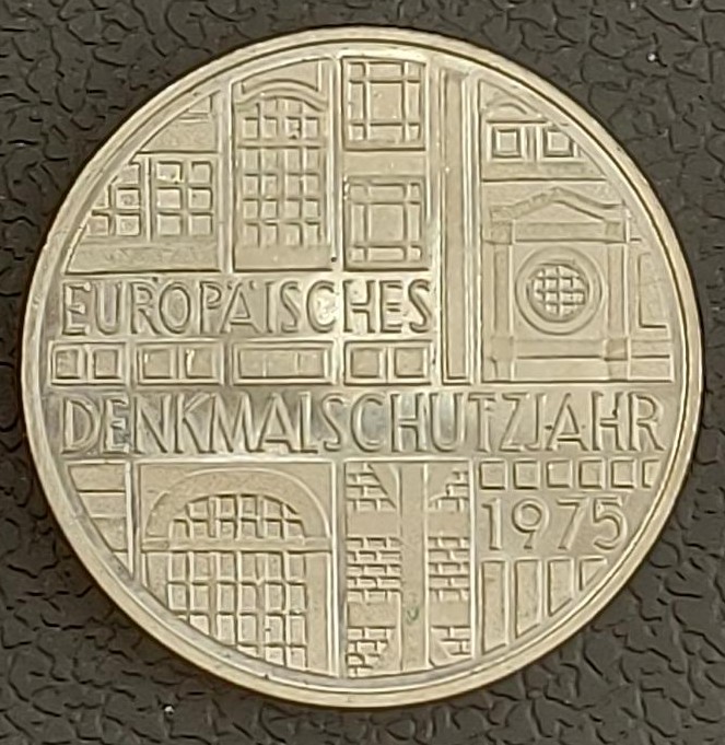 Germany 5 Mark 1975 Europaisches Denkmalschutzjahr Ασημενιο
