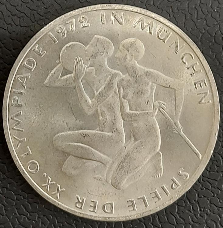 Germany 10 Mark 1972 Olympic Games in Munich Ασημενιο