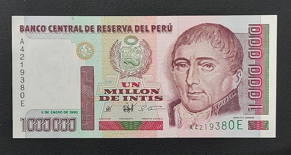 Peru 1 Million Intis 1990