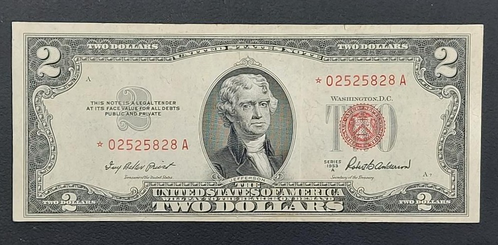 USA 2 Dollars 1953 Star note