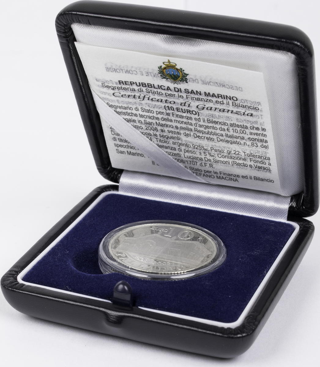 San Marino 10 Euro 2008 Silver