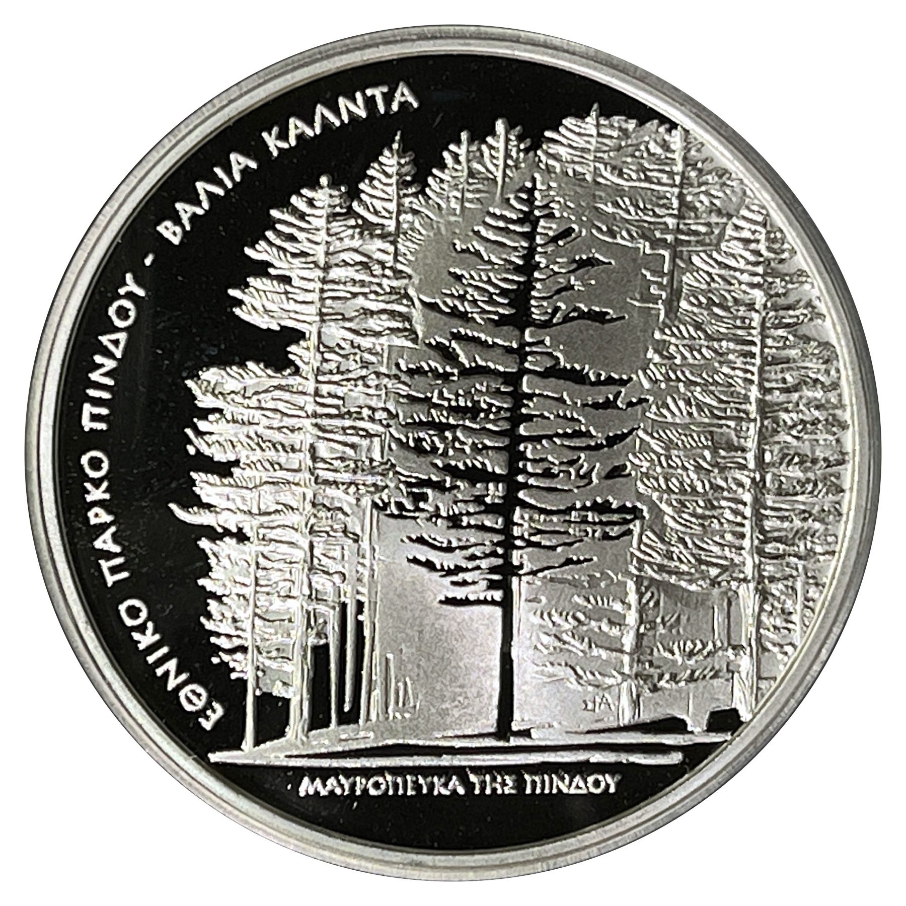 Greece 10 Euros - Valia Kalda, Pine Trees 2007 Silver