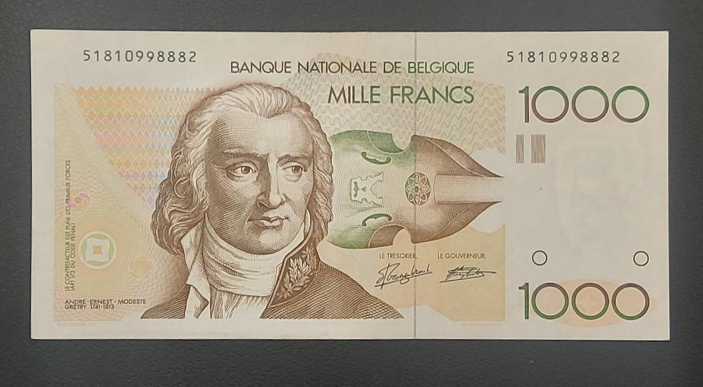 Belgium 1000 Francs ND (1980-1996)