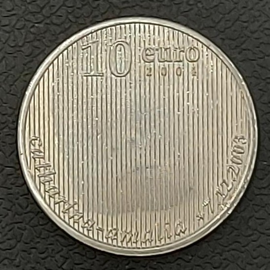 Netherlands 10 Euros 2004 Silver 