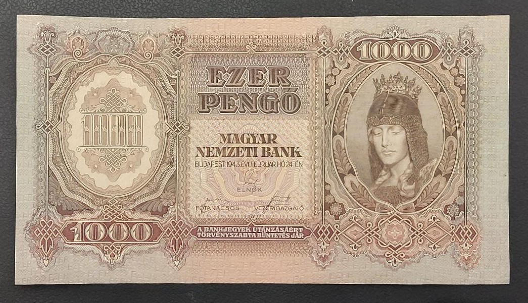 Hungary 1000 Pengo 1943