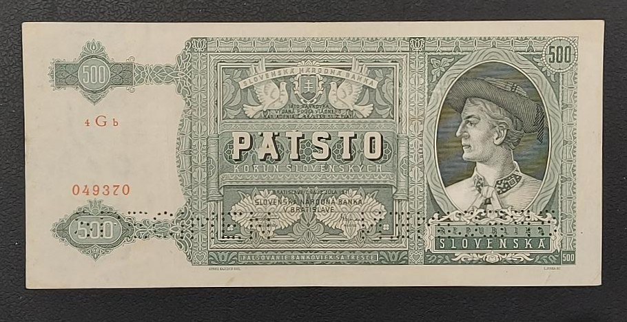 Czechoslovakia 500 Korun 1941 Specimen