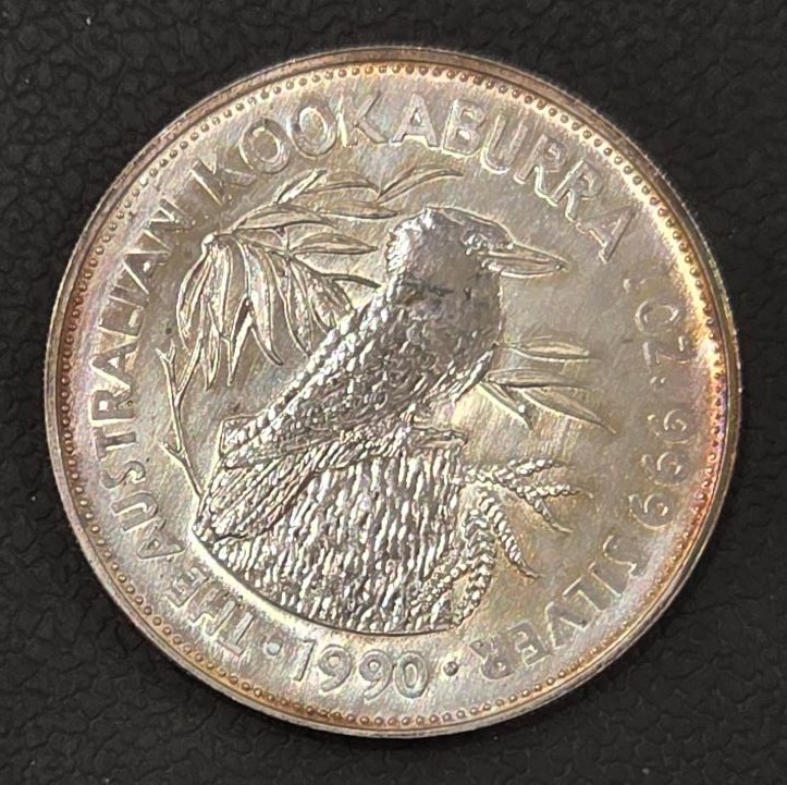 Australia Kookaburra 1oz .999 Fine Silver 1990