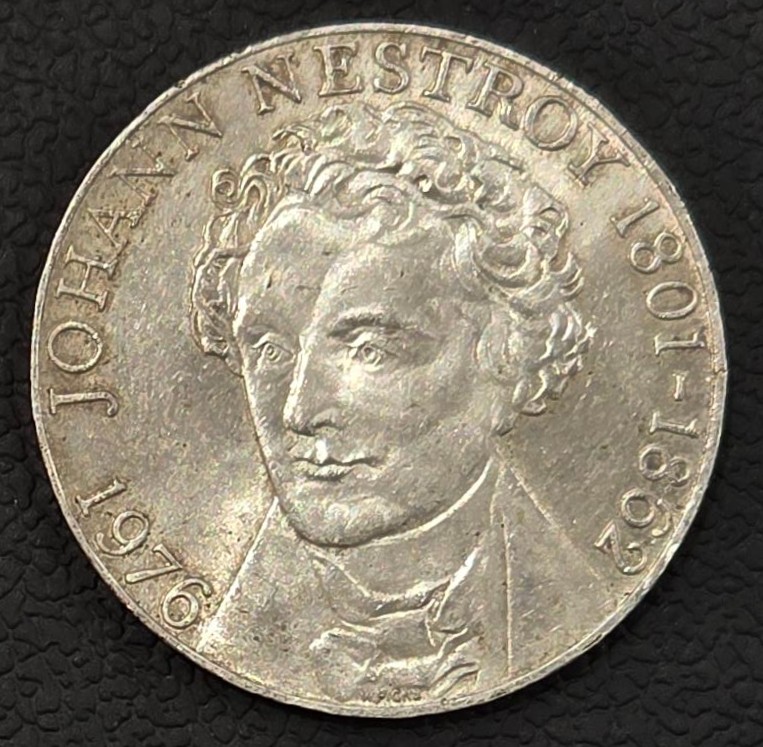 Austria 100 Schilling (Johann Nestroy) 1976 Silver