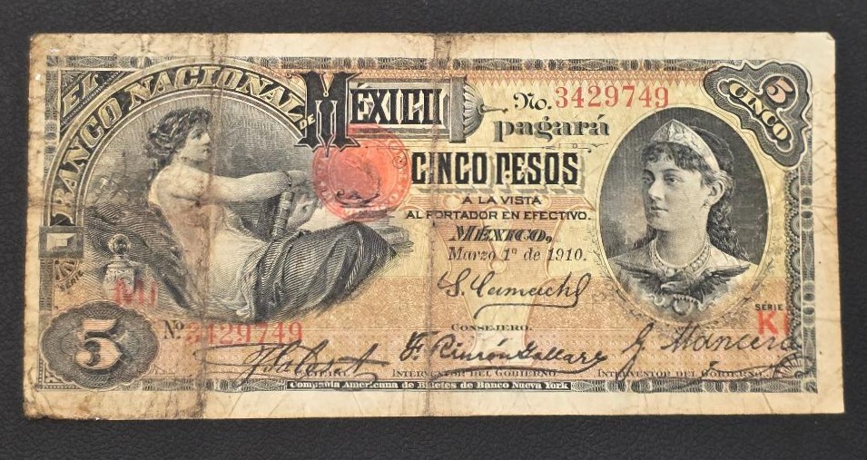 Mexico 5 Pesos 1910