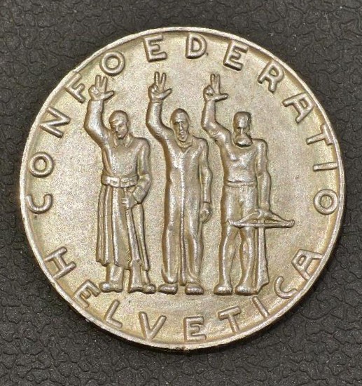 Switzerland 5 Francs (Anniversary of the Confederation) 1941 Silver