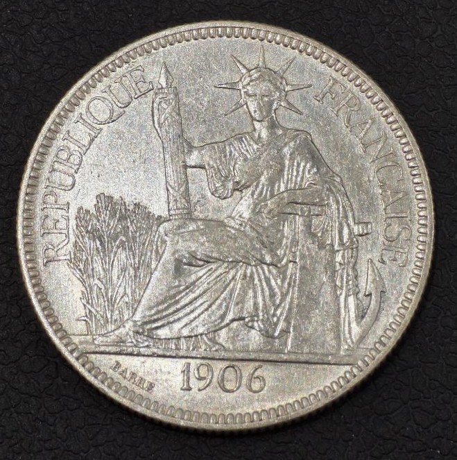 French Indochina Piastre 1906 Silver (.900)