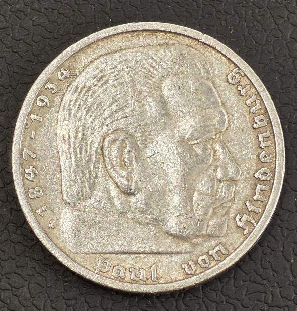 Germany 5 Reichsmark 1935 (Paul von Hindenburg) Silver