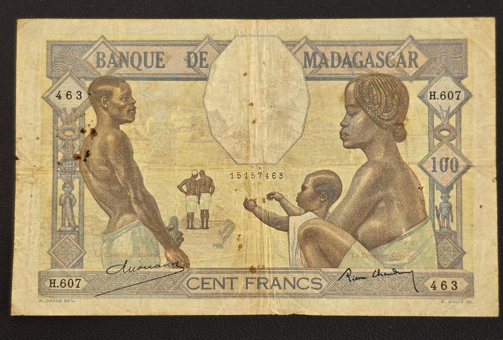 Madagascar 100 Francs ND 1937
