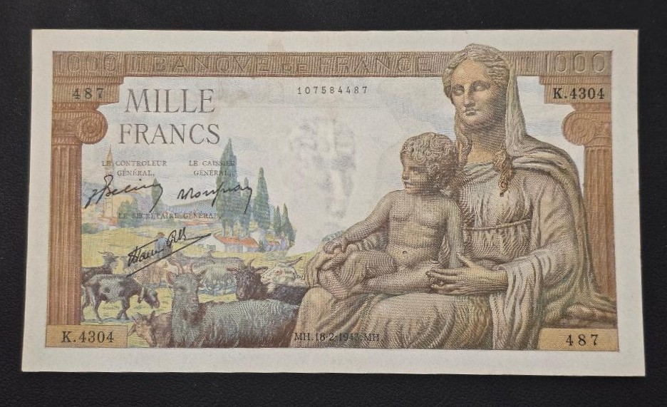 France 1000 Francs 1943