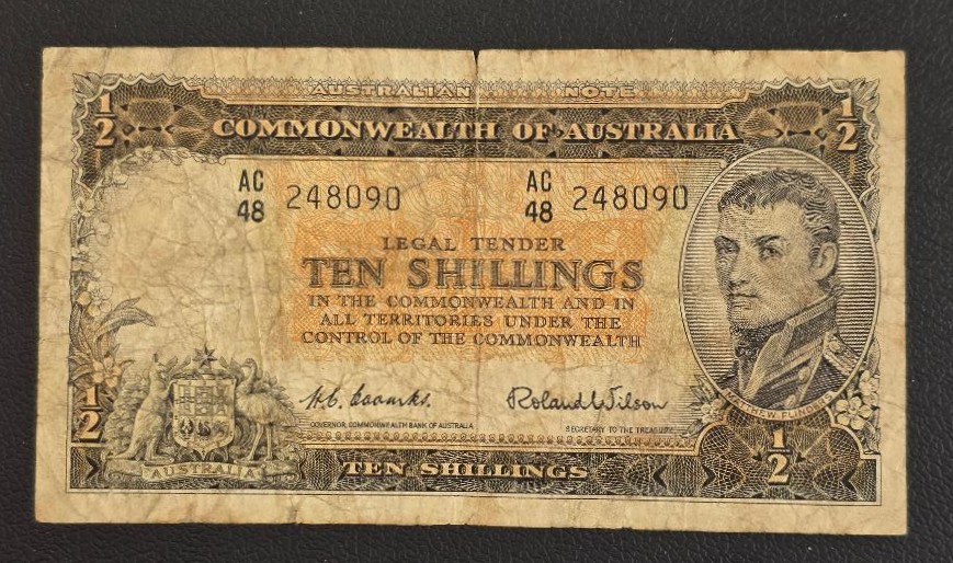 Australia 10 Shillings ND (1954-60)