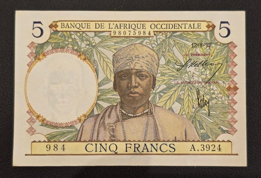 French West Africa 5 Francs 1942