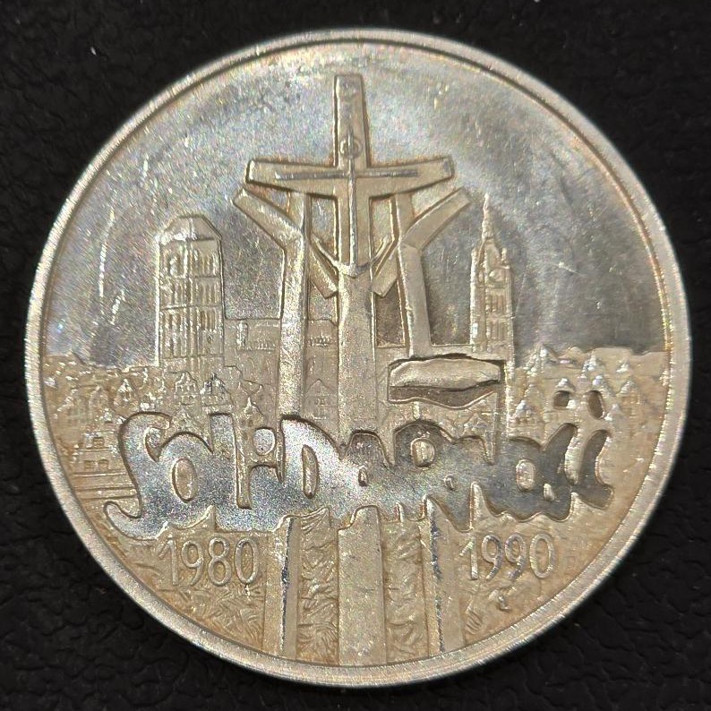 Poland 100000 Zlotych 1990 (Solidarność) Silver